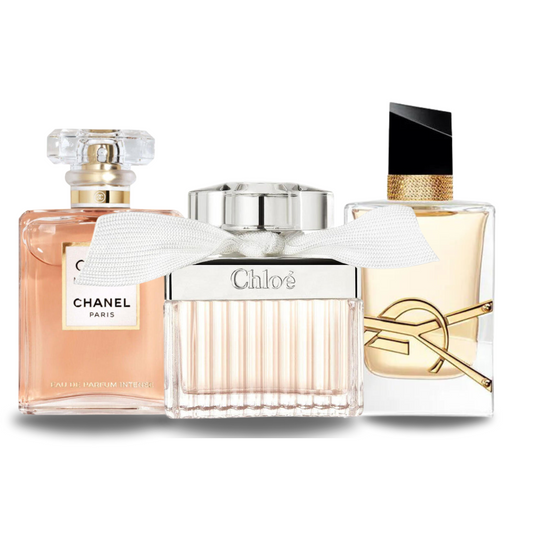 Pack de 3 fragancias COCO MADEMOISELLE, LIBRE y CHLOÉ 100 ml