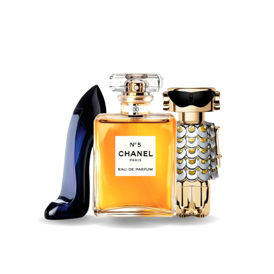 Pack de 3 fragancias GOOD GIRL, Nº5 y FAME